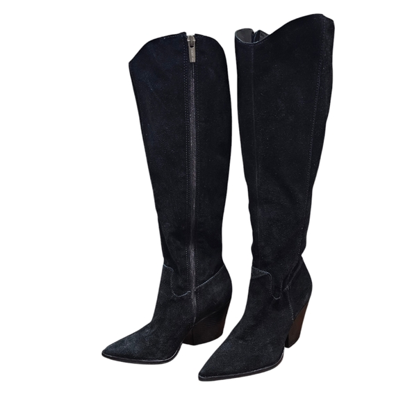 Vince Camuto Knee High  Suede  Boots  Black NWOT. Size 5 - Picture 3 of 10